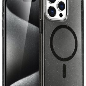 iPhone 15 Pro Kılıf Star Magsafe Kapak - Siyah-(5796)