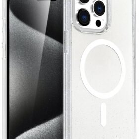 iPhone 15 Pro Kılıf Star Magsafe Kapak - Şeffaf-(5796)