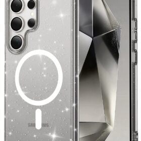 Samsung Galaxy S24 Ultra Kılıf Glow Magsafe Kapak - Siyah-(5796)