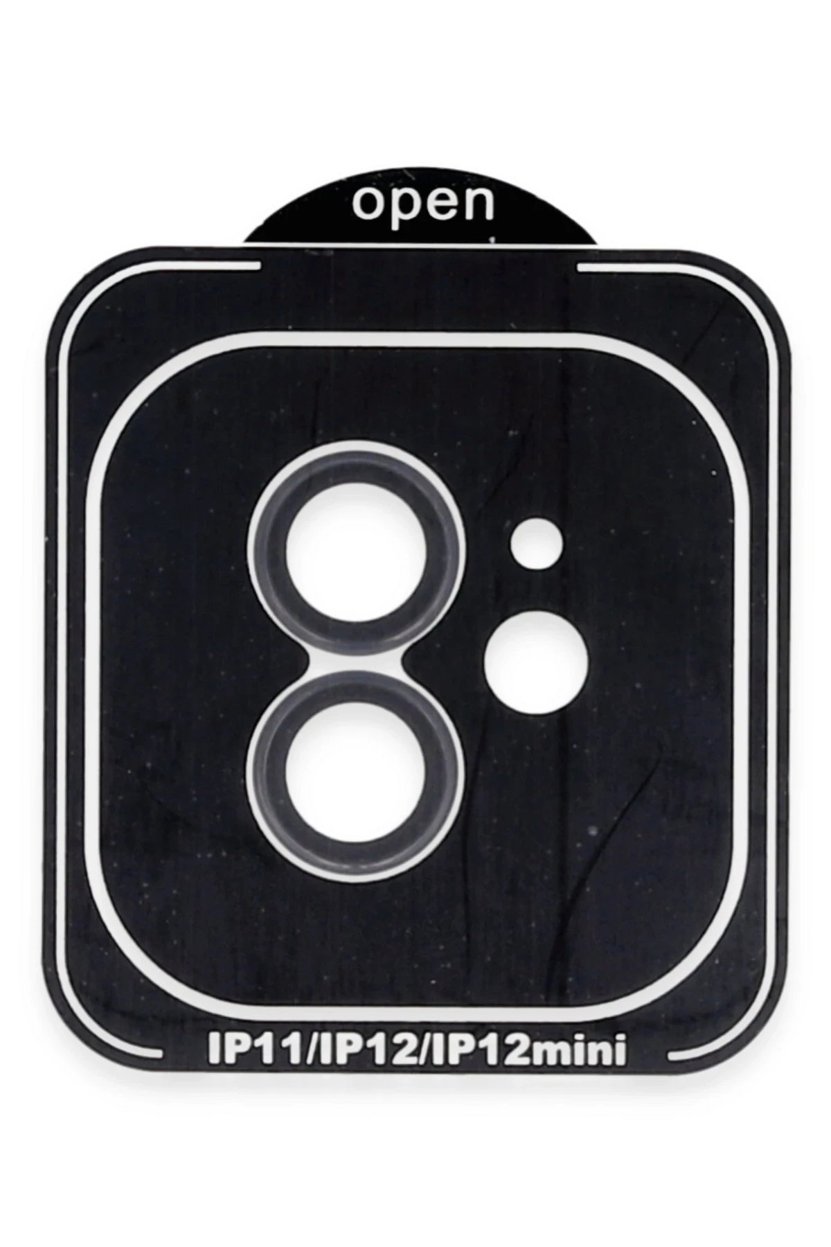 iPhone 11 PVD Metal Kamera Lens - Siyah-(5796)