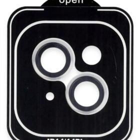 iPhone 14 PVD Metal Kamera Lens - Gümüş-(5796)