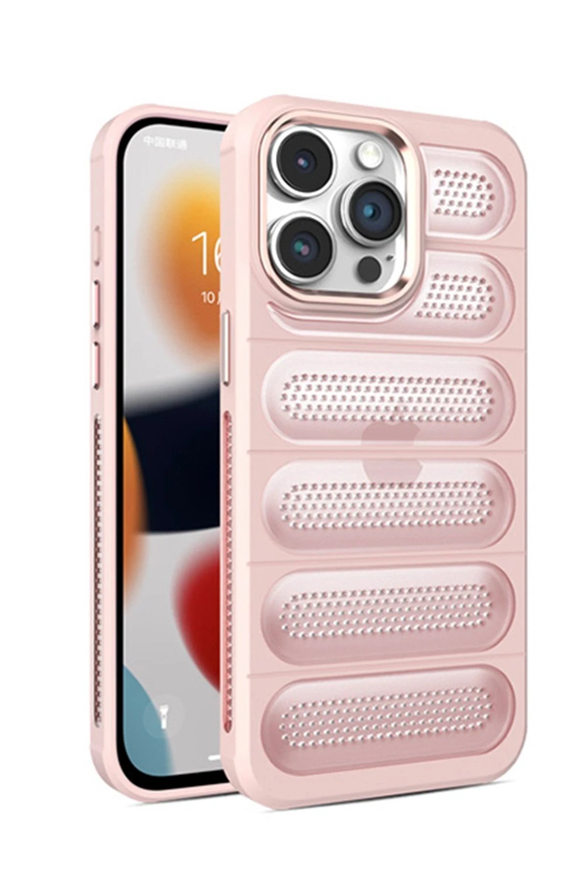 iPhone 14 Pro Kılıf Airmax Silikon Kapak - Pembe-(5796)