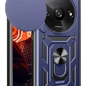 Xiaomi Redmi A3 4G Kılıf Pars Lens Yüzüklü Silikon - Lacivert-(5796)