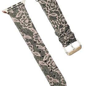 Apple Watch 38mm Creeper Desenli Kordon - Kahverengi-(5796)