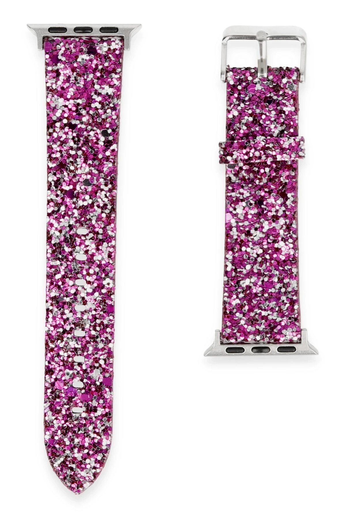 Apple Watch 42mm Starry Taşlı Kordon - Derin Mor-(5796)