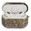 Airpods Pro 2 (2.nesil) Luz Taşlı Kılıf - Siyah-(5796)
