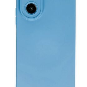 Oppo A38 Kılıf Nano içi Kadife Silikon - Mavi-(5796)