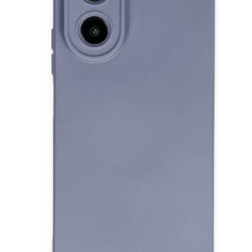 Oppo A38 Kılıf Nano içi Kadife Silikon - Gri-(5796)