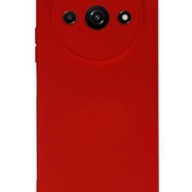 Xiaomi Redmi A3 4G Kılıf Nano içi Kadife Silikon - Kırmızı-(5796)