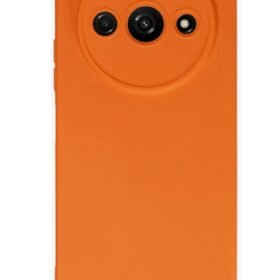 Xiaomi Redmi A3 4G Kılıf Nano içi Kadife Silikon - Turuncu-(5796)