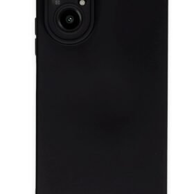 Realme 12 Lite Kılıf Nano içi Kadife Silikon - Siyah-(5796)