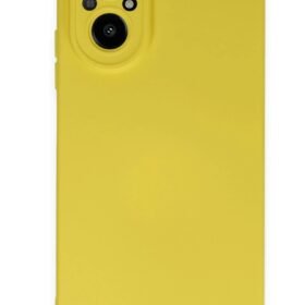 Realme 12 Lite Kılıf Nano içi Kadife Silikon - Sarı-(5796)