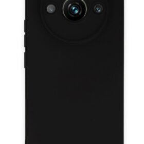 Realme 11 Pro Kılıf Nano içi Kadife Silikon - Siyah-(5796)