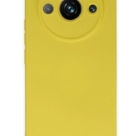 Realme 11 Pro Kılıf Nano içi Kadife Silikon - Sarı-(5796)