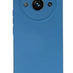 Realme 11 Pro Kılıf Nano içi Kadife Silikon - Mavi-(5796)