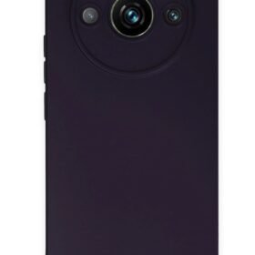 Realme 11 Pro Kılıf Nano içi Kadife Silikon - Mor-(5796)