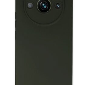 Realme 11 Pro Kılıf Nano içi Kadife Silikon - Koyu Yeşil-(5796)