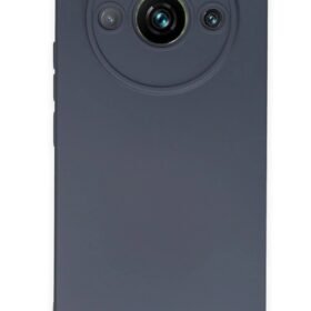 Realme 11 Pro Kılıf Nano içi Kadife Silikon - Gri-(5796)