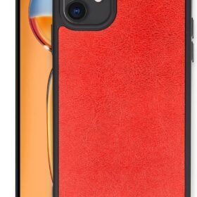 iPhone 11 Kılıf Aras Deri Kapak - Kırmızı-(5796)
