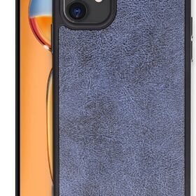 iPhone 11 Kılıf Aras Deri Kapak - Lacivert-(5796)