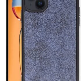 iPhone 14 Kılıf Aras Deri Kapak - Lacivert-(5796)