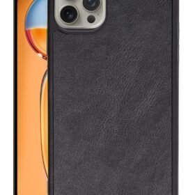 iPhone 14 Pro Max Kılıf Aras Deri Kapak - Siyah-(5796)