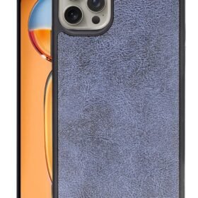 iPhone 14 Pro Max Kılıf Aras Deri Kapak - Lacivert-(5796)