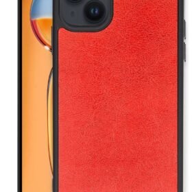 iPhone 15 Kılıf Aras Deri Kapak - Kırmızı-(5796)