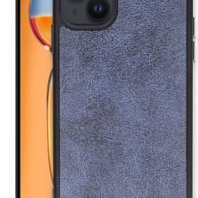 iPhone 15 Kılıf Aras Deri Kapak - Lacivert-(5796)