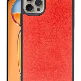 iPhone 15 Pro Kılıf Aras Deri Kapak - Kırmızı-(5796)