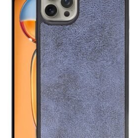 iPhone 15 Pro Kılıf Aras Deri Kapak - Lacivert-(5796)