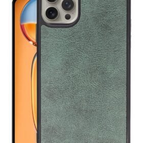 iPhone 15 Pro Kılıf Aras Deri Kapak - Koyu Yeşil-(5796)