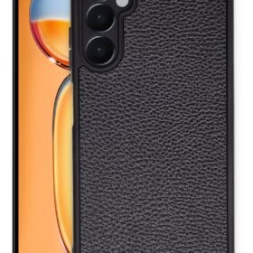 Samsung Galaxy A25 5G Kılıf Aras Deri Kapak - Siyah-(5796)