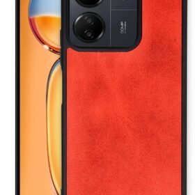 Xiaomi Redmi 13C Kılıf Aras Deri Kapak - Kırmızı-(5796)