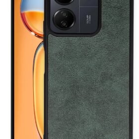 Xiaomi Redmi 13C Kılıf Aras Deri Kapak - Koyu Yeşil-(5796)