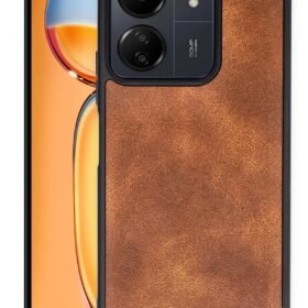 Xiaomi Redmi 13C Kılıf Aras Deri Kapak - Taba-(5796)