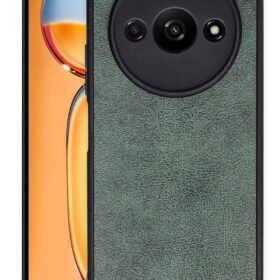 Xiaomi Redmi A3 4G Kılıf Aras Deri Kapak - Koyu Yeşil-(5796)