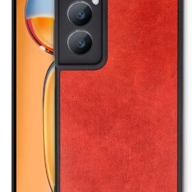 Realme C65 Kılıf Aras Deri Kapak - Kırmızı-(5796)