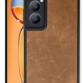 Realme C65 Kılıf Aras Deri Kapak - Taba-(5796)