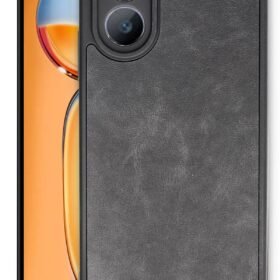 Oppo A38 Kılıf Aras Deri Kapak - Siyah-(5796)