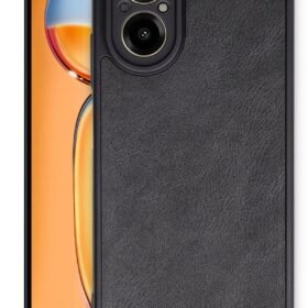 Realme 12 Lite Kılıf Aras Deri Kapak - Siyah-(5796)