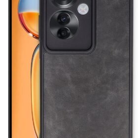 Oppo Reno 11F Kılıf Aras Deri Kapak - Siyah-(5796)