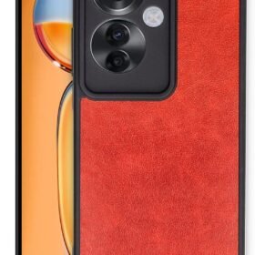 Oppo Reno 11F Kılıf Aras Deri Kapak - Kırmızı-(5796)