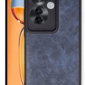 Oppo Reno 11F Kılıf Aras Deri Kapak - Lacivert-(5796)
