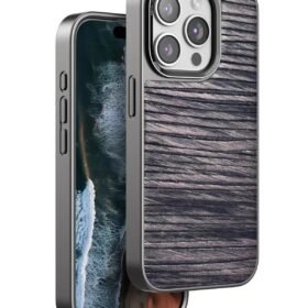 iPhone 14 Pro Wave Kapak - Kahverengi-(5796)