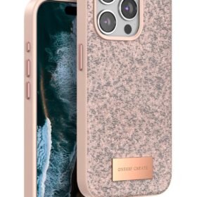 iPhone 14 Pro Max Bright Simli Kapak - Pembe-(5796)