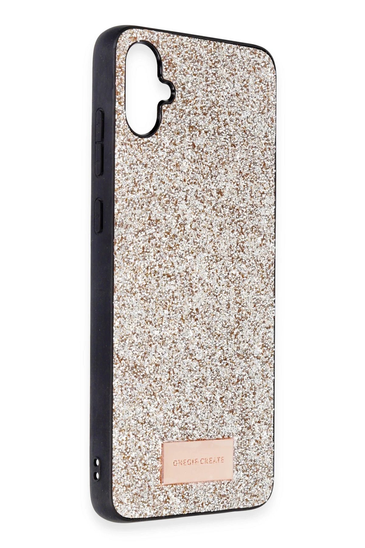 Samsung Galaxy A05 Bright Simli Kapak - Gold-(5796) - Görsel 2