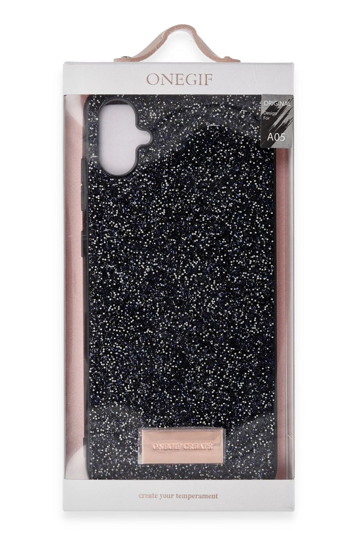 Samsung Galaxy A05 Bright Simli Kapak - Gold-(5796) - Görsel 3