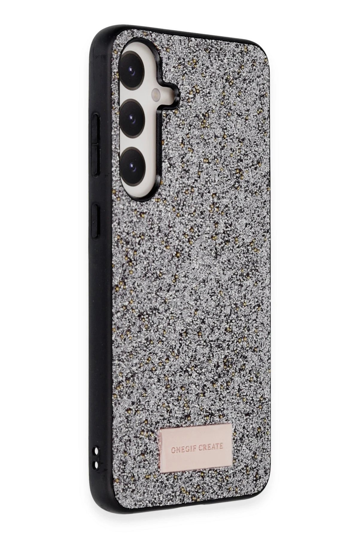 Samsung Galaxy A05S Bright Simli Kapak - Gümüş-(5796) - Görsel 2