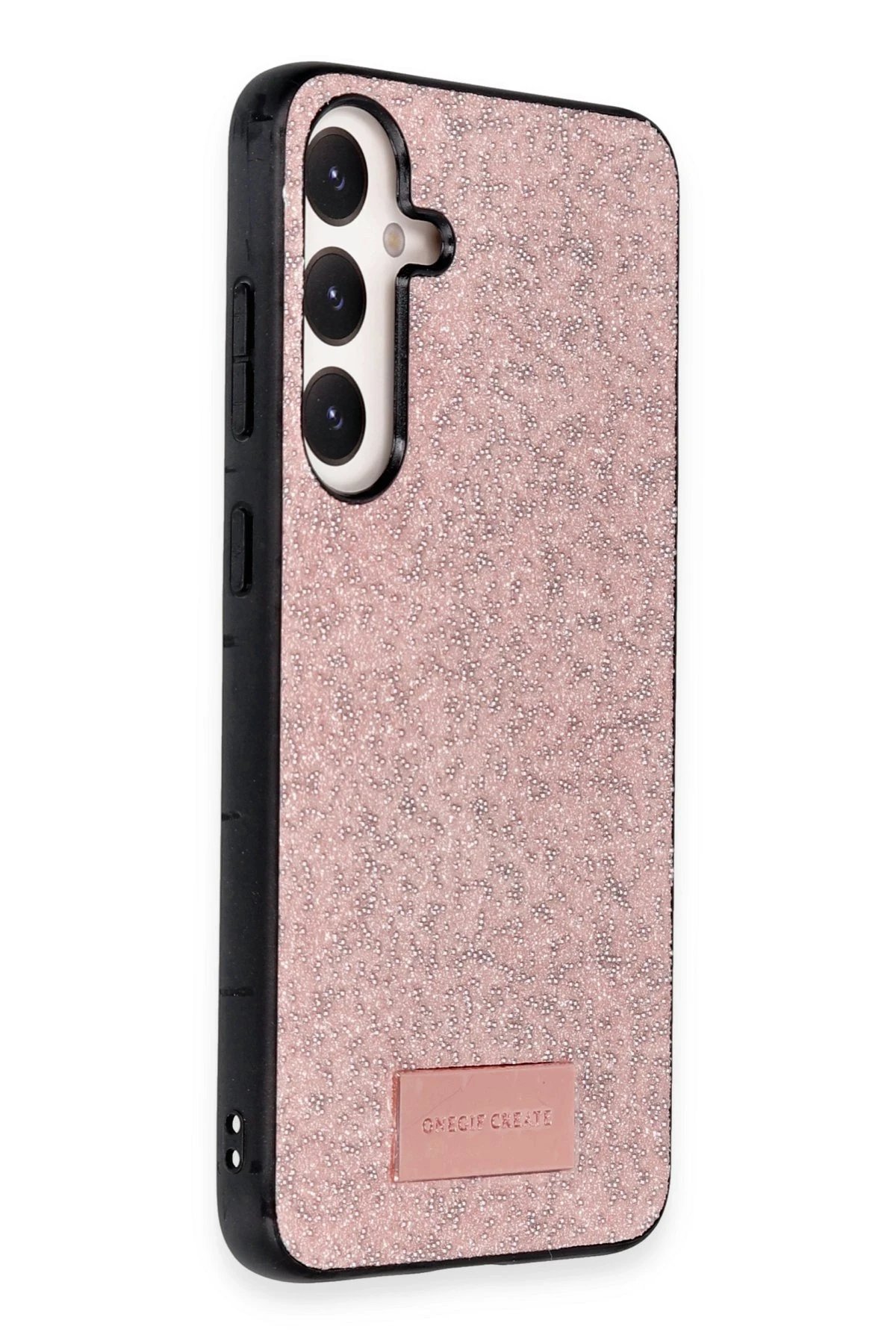 Samsung Galaxy A55 5G Bright Simli Kapak - Pembe-(5796) - Görsel 2